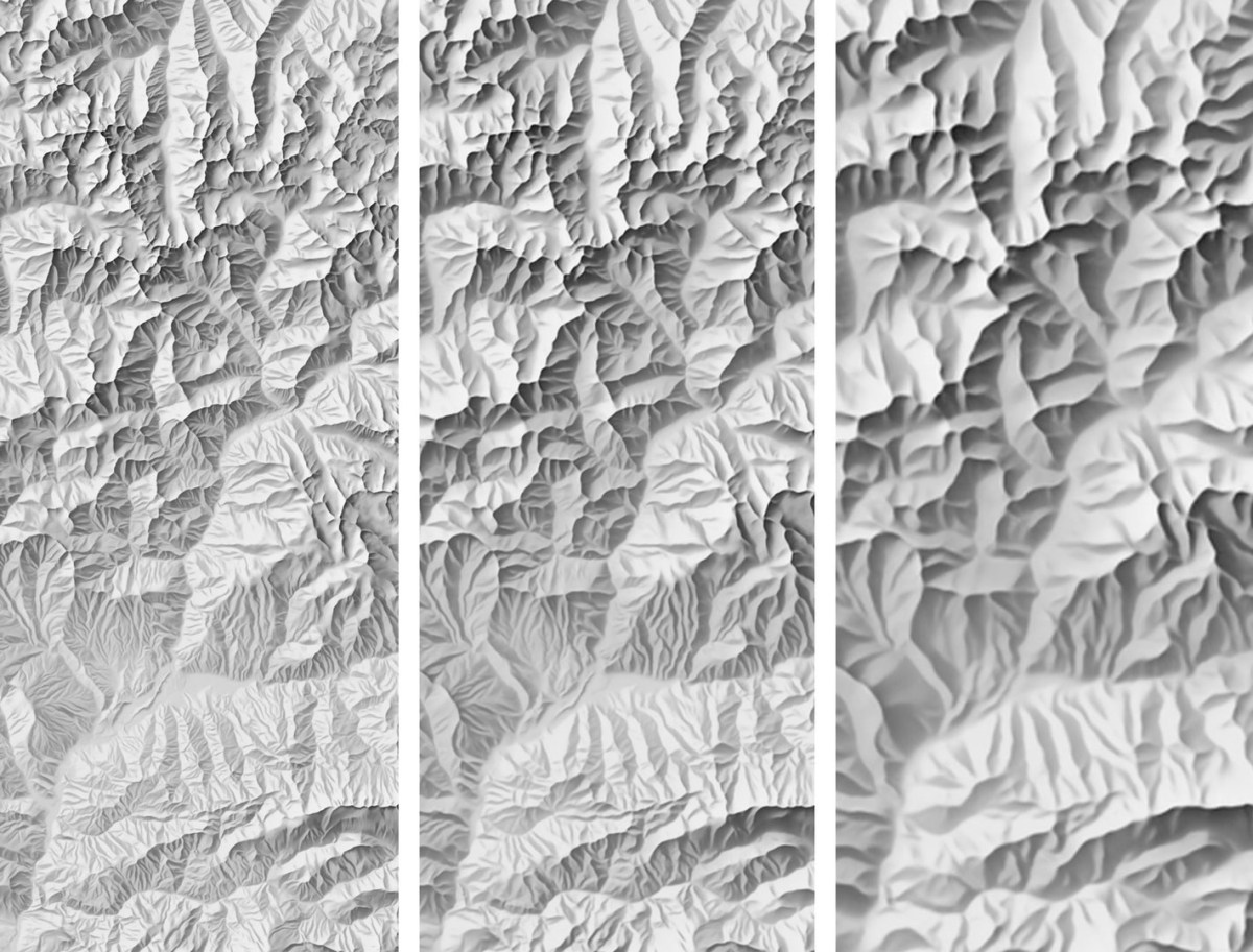 Shaded relief generalization with Eduard (Andorra)